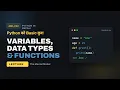Variables Basic Data Types Functions The Mental Model For Learning Python Lecture 2 Nepali