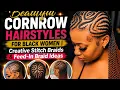 Beautiful Cornrow Hairstyles for Black Women Creative Stitch Braids Feed-In Braid Ideas