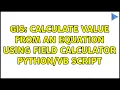 GIS Calculate value from an equation using Field Calculator Script