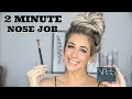 2 MINUTE NOSE JOB--NOSE CONTOUR TUTORIAL LAURA BEVERLIN