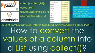 211 How to convert the values of a column into a Python list using collect PART 211