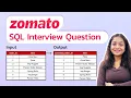 Zomato SQL Interview Question Using CTEs Advanced SQL
