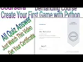 Create Your First Game with Python All Quiz Answer