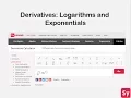 Derivatives Exponential and Logarithmic Functions