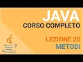 Methods in Java - JAVA TUTORIAL ITALIAN 20