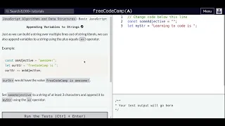 Lesson 31 Basic JavaScript Appending Variables to Strings