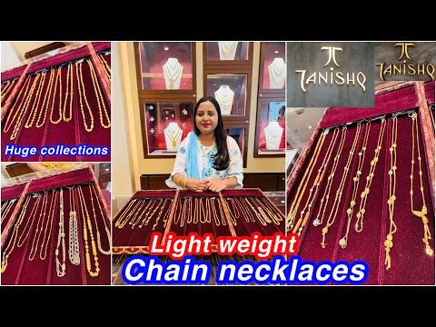Download MP3 Tanishq light wt gold chain necklace collections | Stylish Chain necklace Designs | 22kt Chains