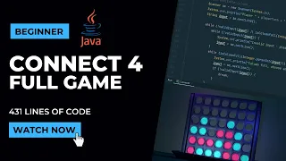 Beginner Java Tutorial Connect 4 Full Game Lo-fi Code session