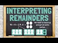 Interpreting Remainders in Division Word Problems