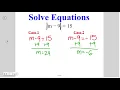 Algebra Concepts 2-5 Solving Equations with Absolute Values