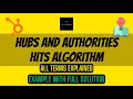 Hubs and Authorities HITS Algorithm Big Data Analytics