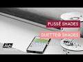 Lagu Luxaflex® Duette® Shades en Plissé gordijnen met elektrische bediening