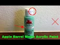 How To Use Apple Barrel Matte Acrylic Paint Review