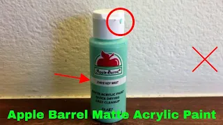 How To Use Apple Barrel Matte Acrylic Paint Review