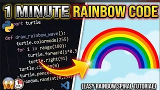 Python Turtle Graphics Draw a Perfect Rainbow Arc in 1 Minute