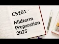CS101 Introduction to Computing Module 21 - 25