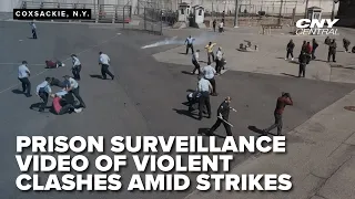 Prison surveillance shows violent outbreaks in facilities amid unauthorized CO strikes