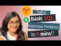 SQL Interview Problem Solving Series - Part 4 Hacker Rank Problem Solving Step-by-Step