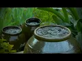 Soothing rain sounds on the clay jars with distant thunder. ⛈️Great for relaxing and deep sleep.