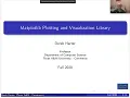 CSci 574 Machine Learning U02-2 Matplotlib Plotting and Visualization Library