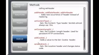 Servlet Chapter 8 - Servlet Respose