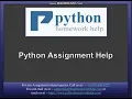 Python Assignment Help