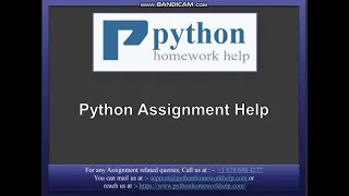 Python Assignment Help