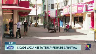 Cenário atípico marca terça de carnaval em Criciúma