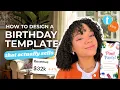 Create a summer birt ay invitation to sell on Etsy