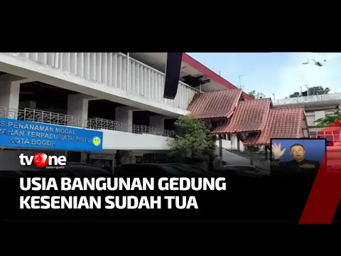 Ngeri, Atap Gedung Kesenian Kemuning Gading Bogor Beterbangan dan Timpa Kendaraan