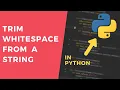 whitespace from a string - 1 Minute Python Tutorial