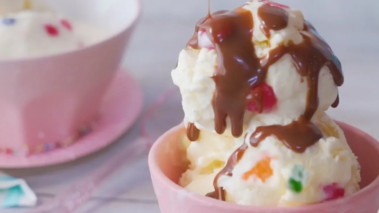 3 Ingredient Jelly Tots Ice Cream