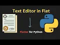 Program a Text Editor in Python Flutter for Python