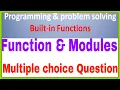 Python In-Built Functions MCQ question Programming problem solving