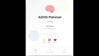 AD Planner 2026 250-Page Printable Productivity Organizer Digital Download
