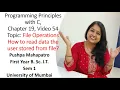 55 Chapter 19 Let Us C File Operations How to read data the user stored from file