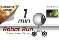 1 min racing robot countdown timer with exploding ending