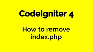 CodeIgniter 4 HMVC - How to remove index php