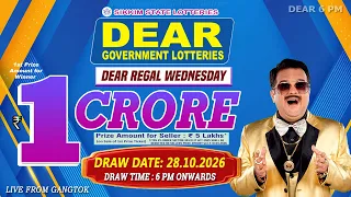 LOTTERY LIVE DEAR 6 PM 28.10.2026 SIKKIM STATE LOTTERY LIVE DRAW LOTTERY SAMBAD LIVE FROM GANGTOK