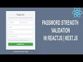 Simple Password Validation input Check in Nextjs