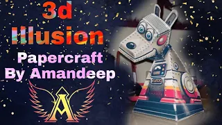 3d dog illusion super robotics dog version dog 3d illusion