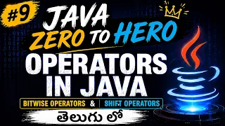 Bitwise and Shift Operators in Java Operators in java part3 Decimal to binary java in telugu