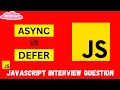 Async Defer in JavaScript in Hindi Async Defer JavaScript Interview Question