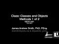 1021 Class on Object-Oriented Programming Methods 1 of 2