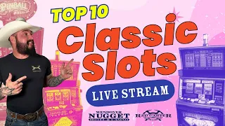 Top 10 Classic Slots Played LIVE and reviewed by a Slot Tech Plus Q A Stream