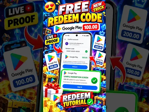 Free Redeem Code | Google Play Store Redeem Code | How to Get Free Redeem Codes 2026 #redeemcode