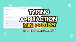 Web Development Project Typing Challenge App with GitHub Source Code Mini project