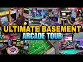ULTIMATE HOME ARCADE GAME ROOM TOUR RACING RIGS SKEEBALL POOL BASKETBALL BUBBLE HOCKEY MORE