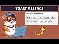 How to Show Toast Message in Javascript using Native Toast JS