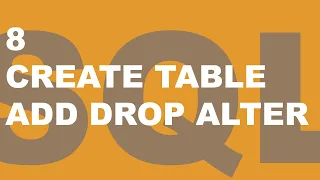 8 SQL - CREATE TABLE ADD DROP ALTER DEFAULT Modify Relation